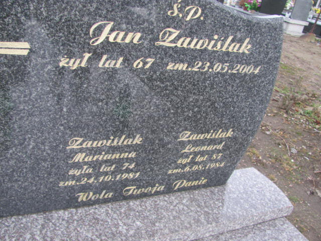 Grób Marianna Zawiślak