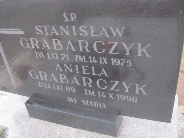 Grób Aniela Grabarczyk