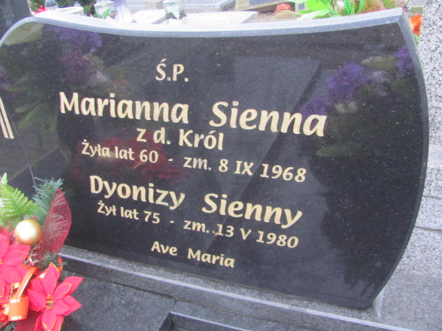 Grób Marianna Sienna